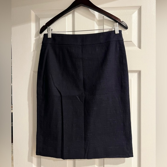 J. Crew Navy Pencil Skirt - Picture 1 of 3